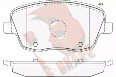 R BRAKE rb1575 -  Комплект тормозных колодок, дисковый тормоз